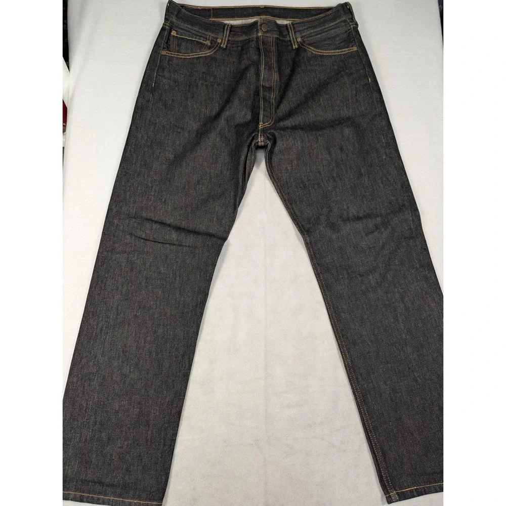 Levi's XX 501 Button Fly Classic Straight Leg Mens Jeans‎ Size 38 Black